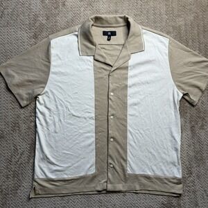 Banana Republic Striped Polo Shirt Extra Large Short Sleeve Cotton Pique